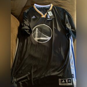 Men's Golden State Warriors Blank Adidas Charcoal Basketball Swingman Jersey